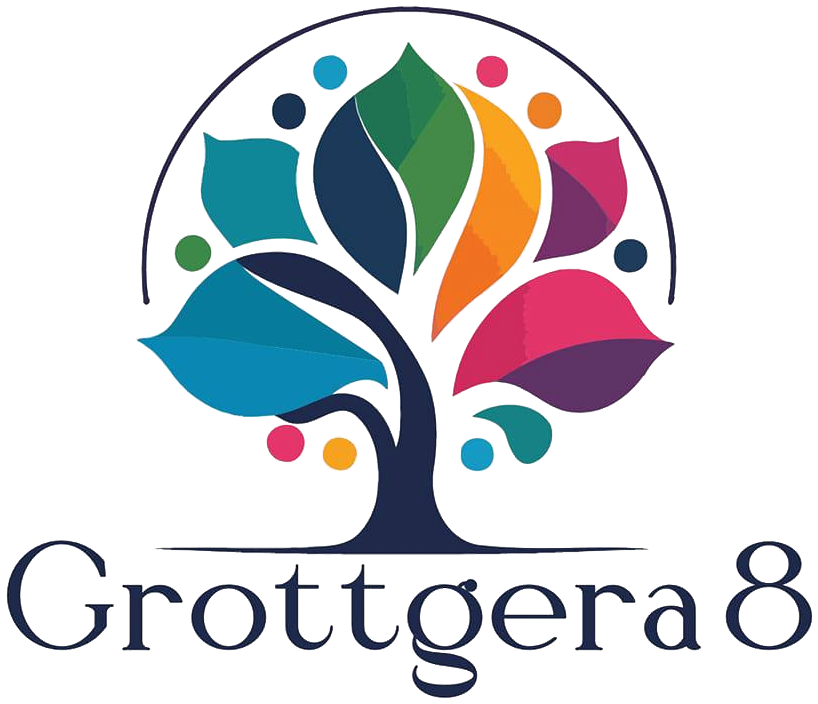 Logo Grottgera 8 – kolorowe drzewo